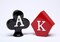 Ceramic Ace of Clubs and King of Diamonds Salt & Pepper Shakers, Home Décor, Gift for Him, Gift for Dad, Kitchen Décor, Game Room Decor